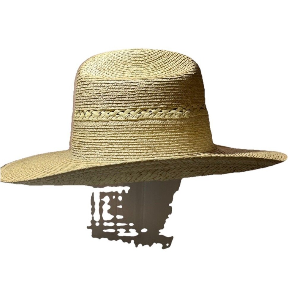SunBody Hats Palm Leaf Natural Brim Cowboy Western Hat 7 1/2 (60)
